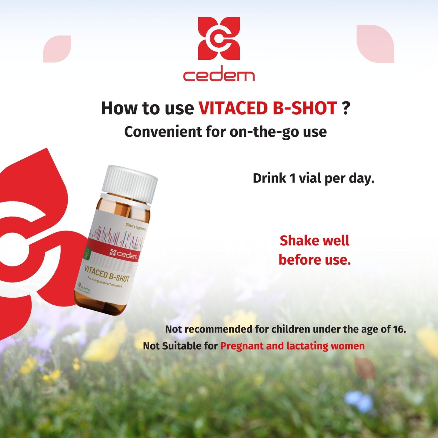 CEDEM VITACED B-SHOT - 1 Pack