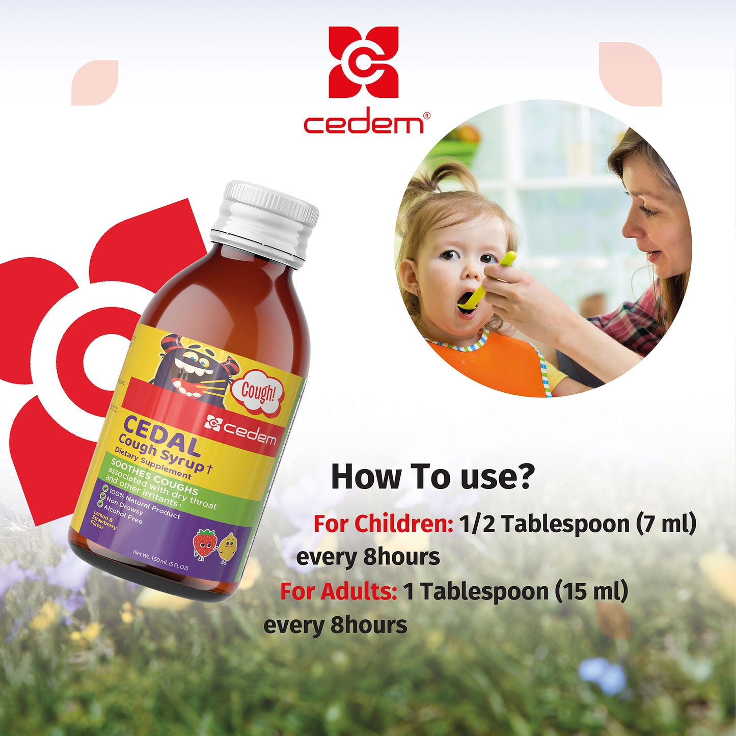 CEDEM CEDAL Cough Syrup - Pack of 2