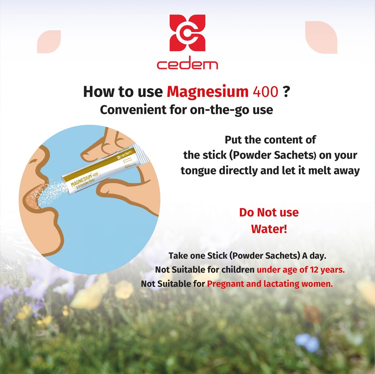 CEDEM MAGNESIUM 400mg  - Pack of 3